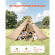 Σκηνή VEVOR Hot για 4 άτομα, Φορητή χειμερινή σκηνή Tipi με υποδοχή για σόμπα, Αδιάβροχες σκηνές κάμπινγκ από καμβά, Ελαφριές σκηνές καταφυγίου 4 εποχών για πεζοπορία, ψάρεμα, σακίδιο πλάτης, Μέγεθος M