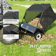 Σκούπα γκαζόν VEVOR Tow Back Lawn, Σκούπα γκαζόν 127 cm με τράβηγμα, Συλλέκτης φύλλων και χόρτου μεγάλης χωρητικότητας 26 κυβικών ποδιών, Σούπα κήπου βαρέως τύπου με ρυθμιζόμενο ύψος σάρωσης για αυλή, γκαζόν, αγρόκτημα