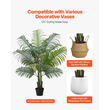 Τεχνητός φοίνικας Areca VEVOR 1524 mm, Τροπικά φυτά ψεύτικου φοίνικα με ψηλή λευκή γλάστρα, Φυτό μεταξιού δαπέδου σε γλάστρα, Μεγάλα δέντρα για διακόσμηση σπιτιού, γραφείου, σαλονιού, ζέσταμα σπιτιού, εσωτερικού χώρου, εξωτερικού χώρου