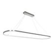 GLOBOSTAR® BOLIVAR 61273 Μοντέρνο Κρεμαστό Φωτιστικό Οροφής LED 54W 6210lm 360° AC 220-240V IP20 Ρυθμιζόμενο Λευκό CCT με Χειριστήριο από 2700K έως 6000K Dimmable - Lumileds SMD Chip - Νίκελ Βούρτσας - Μ120 x Π30 x Υ2cm - 3 Χρόνια Εγγύηση