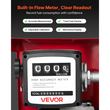Αντλία Μεταφοράς Καυσίμου VEVOR 230V, 16 GPM 60 L/min, Ηλεκτρική Αντλία Μεταφοράς Λαδιού AC για Ντίζελ, Κηροζίνη, Βιοντίζελ, με Μετρητή, Αυτόματο Ακροφύσιο Καυσίμου & 2 Σωλήνες, Ανύψωση 45 ft/13,7 m, για Οχήματα, Εργοτάξια