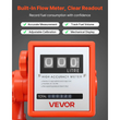 Αντλία μεταφοράς καυσίμου VEVOR 230V, 20 GPM 76 L/min, ηλεκτρική αντλία μεταφοράς λαδιού AC, με μετρητή, ακροφύσιο καυσίμου αυτόματης απενεργοποίησης και εύκαμπτο σωλήνα εκκένωσης, υψηλή ροή για βενζίνη, ντίζελ, κηροζίνη, βιοντίζελ, αιθανόλη