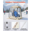 Σκηνή VEVOR Pop-up για αθλήματα, 1,27x1,27 μ. Διάφανη σκηνή με φούσκες για 1 άτομο, αδιάβροχη εξωτερική κάψουλα με πατάκι δαπέδου και κάλυμμα, σκηνές κήπου με θόλο, στέγαστρο για κάμπινγκ, ψάρεμα, επευφημίες