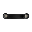 kelvo® SPOTA KLV-101-0136 Μοντέρνο Κινούμενο Φωτιστικό Σποτ Οροφής με Ντουί 2 x GU10 90° AC 220-240V IP20 - Μαύρο Ματ - Μ30 x Π6 x Υ14.5cm