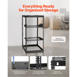 Rack δικτύου VEVOR 20U ανοιχτού πλαισίου, βάθους 585 mm, επιτοίχιο ή επιδαπέδιο, βαρέως τύπου 4 θέσεων, με αεριζόμενα ράφια και υλικό στήριξης, χωράει όλο τον εξοπλισμό δικτύωσης IT και τον εξοπλισμό AV.