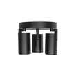 kelvo® SPOTA KLV-101-0144 Μοντέρνο Κινούμενο Φωτιστικό Σποτ Οροφής με Ντουί 3 x GU10 90° AC 220-240V IP20 - Μαύρο Ματ - Μ19 x Π19 x Υ14cm