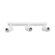 kelvo® SPOTA KLV-101-0139 Μοντέρνο Κινούμενο Φωτιστικό Σποτ Οροφής με Ντουί 3 x GU10 90° AC 220-240V IP20 - Λευκό Ματ - Μ48 x Π6.2 x Υ14cm