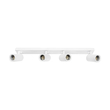 kelvo® SPOTA KLV-101-0141 Μοντέρνο Κινούμενο Φωτιστικό Σποτ Οροφής με Ντουί 4 x GU10 90° AC 220-240V IP20 - Λευκό Ματ - Μ64 x Π6 x Υ14cm