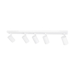 kelvo® SPOTA KLV-101-0143 Μοντέρνο Κινούμενο Φωτιστικό Σποτ Οροφής με Ντουί 5 x GU10 90° AC 220-240V IP20 - Λευκό Ματ - Μ79.5 x Π6.3 x Υ14cm