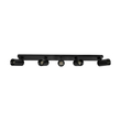 kelvo® SPOTA KLV-101-0142 Μοντέρνο Κινούμενο Φωτιστικό Σποτ Οροφής με Ντουί 5 x GU10 90° AC 220-240V IP20 - Μαύρο Ματ - Μ79.5 x Π6.3 x Υ14cm