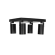kelvo® SPOTA KLV-101-0146 Μοντέρνο Κινούμενο Φωτιστικό Σποτ Οροφής με Ντουί 4 x GU10 90° AC 220-240V IP20 - Μαύρο Ματ - Μ26 x Π26 x Υ14cm
