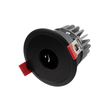 kelvo® PINADO KLV-101-0128 Χωνευτό Downlight Σποτ LED 7W 840lm 15° AC 220-240V IP20 Θερμό Λευκό 2700K - Bridgelux COB Chip & TÜV SÜD Driver - Μαύρο Ματ - Μ8.3 x Π8.3 x Υ8.16cm / Q7.25cm - 5 Χρόνια Εγγύηση