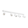 kelvo® SPOTA KLV-101-0143 Μοντέρνο Κινούμενο Φωτιστικό Σποτ Οροφής με Ντουί 5 x GU10 90° AC 220-240V IP20 - Λευκό Ματ - Μ79.5 x Π6.3 x Υ14cm