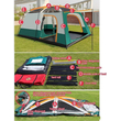 Σκηνή Camping - Δίχωρη - YB3045 - 3.1x2.2x1.9m - 960071