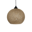 GLOBOSTAR® SOLEI 205-0002 Boho Κρεμαστό Φωτιστικό Οροφής με Ντουί 1 x E27 AC 220-240V IP20 - Μπεζ - M30 x Π30 x Υ35cm