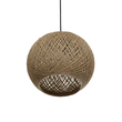 GLOBOSTAR® SOLEI 205-0002 Boho Κρεμαστό Φωτιστικό Οροφής με Ντουί 1 x E27 AC 220-240V IP20 - Μπεζ - M30 x Π30 x Υ35cm
