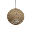 GLOBOSTAR® SOLEI 205-0003 Boho Κρεμαστό Φωτιστικό Οροφής με Ντουί 1 x E27 AC 220-240V IP20 - Μπεζ - M20 x Π20 x Υ25cm