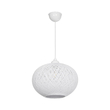 GLOBOSTAR® SOLEI 205-0008 Boho Κρεμαστό Φωτιστικό Οροφής με Ντουί 1 x E27 AC 220-240V IP20 - Λευκό - M30 x Π30 x Υ35cm