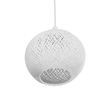 GLOBOSTAR® SOLEI 205-0009 Boho Κρεμαστό Φωτιστικό Οροφής με Ντουί 1 x E27 AC 220-240V IP20 - Λευκό - M20 x Π20 x Υ25cm