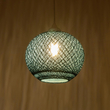 GLOBOSTAR® SOLEI 205-0012 Boho Κρεμαστό Φωτιστικό Οροφής με Ντουί 1 x E27 AC 220-240V IP20 - Τιρκουάζ - M20 x Π20 x Υ25cm