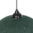 GLOBOSTAR® SOLEI 205-0014 Boho Κρεμαστό Φωτιστικό Οροφής με Ντουί 1 x E27 AC 220-240V IP20 - Πράσινο - M30 x Π30 x Υ35cm