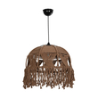 GLOBOSTAR® TONA 205-0016 Boho Κρεμαστό Φωτιστικό Οροφής με Ντουί 1 x E27 AC 220-240V IP20 - Μπεζ - M40 x Π40 x Υ38cm