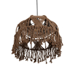 GLOBOSTAR® TONA 205-0016 Boho Κρεμαστό Φωτιστικό Οροφής με Ντουί 1 x E27 AC 220-240V IP20 - Μπεζ - M40 x Π40 x Υ38cm