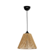 GLOBOSTAR® HUTT 205-0017 Boho Κρεμαστό Φωτιστικό Οροφής με Ντουί 1 x E27 AC 220-240V IP20 - Μπεζ - M25 x Π25 x Υ20cm