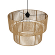 GLOBOSTAR® ROXXI 205-0020 Boho Κρεμαστό Φωτιστικό Οροφής με Ντουί 1 x E27 AC 220-240V IP20 - Μπεζ - M50 x Π50 x Υ36cm