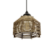 GLOBOSTAR® JUTTO 205-0040 Boho Κρεμαστό Φωτιστικό Οροφής με Ντουί 1 x E27 AC 220-240V IP20 - Μπεζ - M20 x Π20 x Υ18cm