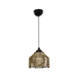 GLOBOSTAR® JUTTO 205-0040 Boho Κρεμαστό Φωτιστικό Οροφής με Ντουί 1 x E27 AC 220-240V IP20 - Μπεζ - M20 x Π20 x Υ18cm