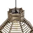 GLOBOSTAR® JUTTI 205-0042 Boho Κρεμαστό Φωτιστικό Οροφής με Ντουί 1 x E27 AC 220-240V IP20 - Μπεζ - M26 x Π26 x Υ15cm