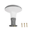 GLOBOSTAR® WHISPER 90553 Φωτιστικό Κολωνάκι Κήπου με Ντουί 1 x E27 AC 220-240V Αδιάβροχο IP65 - Γκρι Ανθρακί - Μ27 x Π27 x Υ29cm