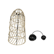 GLOBOSTAR® NETI 205-0024 Boho Κρεμαστό Φωτιστικό Οροφής με Ντουί 1 x E27 AC 220-240V IP20 - Μπεζ - M20 x Π20 x Υ49cm