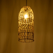 GLOBOSTAR® NETI 205-0024 Boho Κρεμαστό Φωτιστικό Οροφής με Ντουί 1 x E27 AC 220-240V IP20 - Μπεζ - M20 x Π20 x Υ49cm