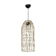 GLOBOSTAR® NETI 205-0024 Boho Κρεμαστό Φωτιστικό Οροφής με Ντουί 1 x E27 AC 220-240V IP20 - Μπεζ - M20 x Π20 x Υ49cm