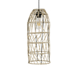 GLOBOSTAR® NETI 205-0024 Boho Κρεμαστό Φωτιστικό Οροφής με Ντουί 1 x E27 AC 220-240V IP20 - Μπεζ - M20 x Π20 x Υ49cm