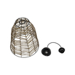 GLOBOSTAR® NETZ 205-0026 Boho Κρεμαστό Φωτιστικό Οροφής με Ντουί 1 x E27 AC 220-240V IP20 - Μπεζ - M30 x Π30 x Υ38cm
