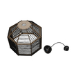 GLOBOSTAR® VORK 205-0027 Boho Κρεμαστό Φωτιστικό Οροφής με Ντουί 1 x E27 AC 220-240V IP20 - Μαύρο - M40 x Π40 x Υ36cm