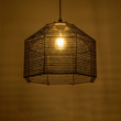 GLOBOSTAR® VORK 205-0027 Boho Κρεμαστό Φωτιστικό Οροφής με Ντουί 1 x E27 AC 220-240V IP20 - Μαύρο - M40 x Π40 x Υ36cm