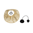 GLOBOSTAR® CHAPEAU 205-0028 Boho Κρεμαστό Φωτιστικό Οροφής με Ντουί 1 x E27 AC 220-240V IP20 - Μπεζ - M41 x Π41 x Υ17cm