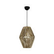GLOBOSTAR® CASTILLO 205-0046 Boho Κρεμαστό Φωτιστικό Οροφής με Ντουί 1 x E27 AC 220-240V IP20 - Μπεζ - M26 x Π26 x Υ36cm