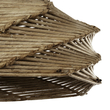 GLOBOSTAR® OLET 205-0049 Boho Κρεμαστό Φωτιστικό Οροφής με Ντουί 1 x E27 AC 220-240V IP20 - Μπεζ - M38 x Π38 x Υ23cm