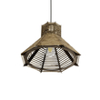 GLOBOSTAR® MEGALISTO 205-0051 Boho Κρεμαστό Φωτιστικό Οροφής με Ντουί 1 x E27 AC 220-240V IP20 - Μπεζ - M40 x Π40 x Υ26cm