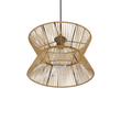 GLOBOSTAR® UPCONE 205-0055 Boho Κρεμαστό Φωτιστικό Οροφής με Ντουί 1 x E27 AC 220-240V IP20 - Μπεζ - M30 x Π30 x 21cm