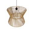 GLOBOSTAR® UPCONE 205-0056 Boho Κρεμαστό Φωτιστικό Οροφής με Ντουί 1 x E27 AC 220-240V IP20 - Μπεζ - M50 x Π50 x 43cm