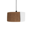 GLOBOSTAR® TAG 205-0059 Boho Κρεμαστό Φωτιστικό Οροφής με Ντουί 1 x E27 AC 220-240V IP20 - Λευκό & Καφέ - M30 x Π30 x Υ18cm