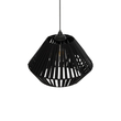 GLOBOSTAR® NUI 205-0061 Boho Κρεμαστό Φωτιστικό Οροφής με Ντουί 1 x E27 AC 220-240V IP20 - Μαύρο - M36 x Π36 x Υ27cm