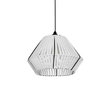 GLOBOSTAR® NUI 205-0063 Boho Κρεμαστό Φωτιστικό Οροφής με Ντουί 1 x E27 AC 220-240V IP20 - Λευκό - M36 x Π36 x Υ27cm