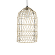 GLOBOSTAR® NETI 205-0025 Boho Κρεμαστό Φωτιστικό Οροφής με Ντουί 1 x E27 AC 220-240V IP20 - Μπεζ - M35 x Π35 x Υ63cm